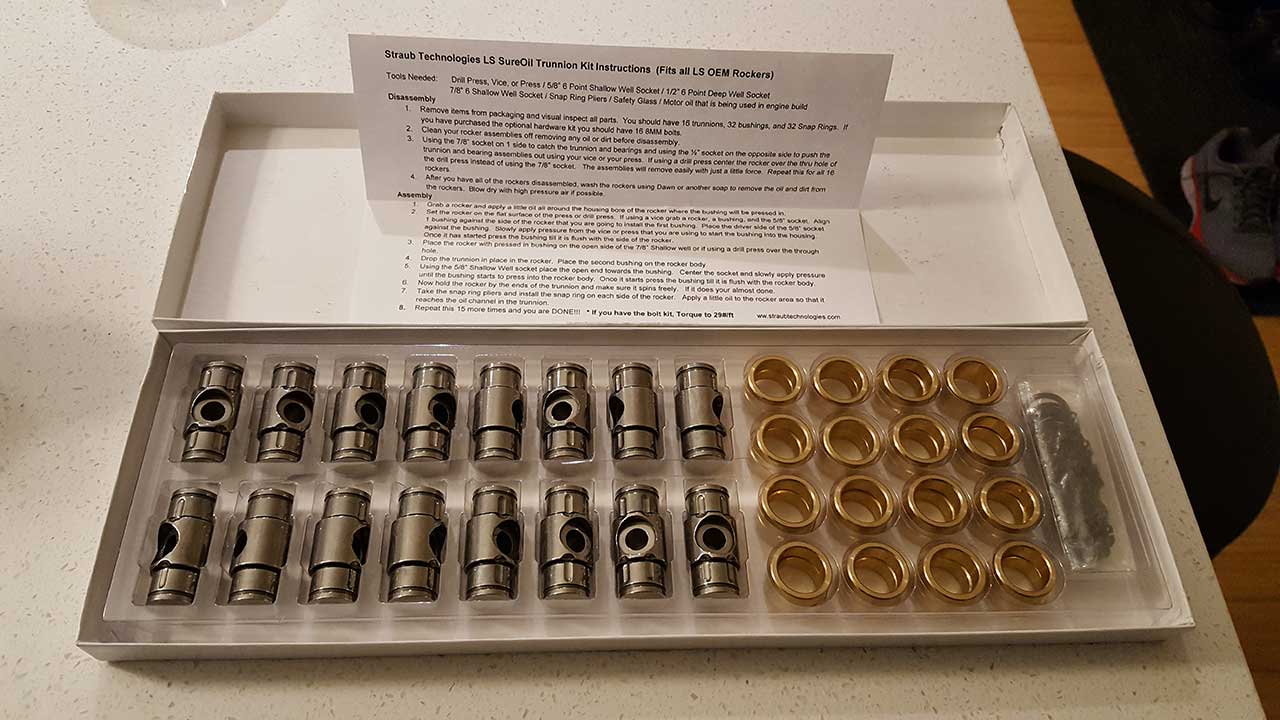 Straub Tech. bronze bushing trunion kit with bolts NEW